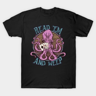 Poker Playing Kraken with Four Aces T-Shirt